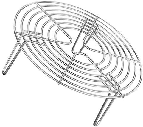 DOITOOL 1pc Stainless Steel Steam Rack Steaming Vapor Pot Rack Induction High Kettle Rack Para Circular Steam Basket Tray Pot and Pan Organizer for Racks Kitchen Silver