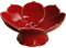 Kelendle Pedestal Fruit Bowl Centerpiece Decorative Compote Footed Bowl Ceramics Dessert Serving Bowl Tray Display Stand Lotus Drain Plate for Kitchen Counters for Fruits Breads Snacks (Red)