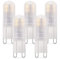G9 LED Lampe 2W Ersatz Für Halogenlampe G9 28W 25W 20W, G9 LED Kaltweis 6000K, AC 220V-240V, G9 LED Leuchtmittel, CRI 85+, Kein Flackern, 360 Grad Winkel, Nicht Dimmbar, 5er Pack