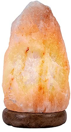 Lampada di cristallo di sale, Lampada di sale dell'Himalaya, Naturale e unica, Varie dimensioni trasversali e longitudinali, Un'elegante composizione fatta di sale dell'Himalaya (Rosa, 3-5kg)
