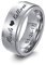 FLHEART Personalisierter Spinner Ring, Fedget Band Ring, Edelstahl Minimalist Band Stil benutzerdefinierte Name Ring Versprechen Verlobung Ehering für Herren, Silber, 8mm, Größe 57 (18.1)