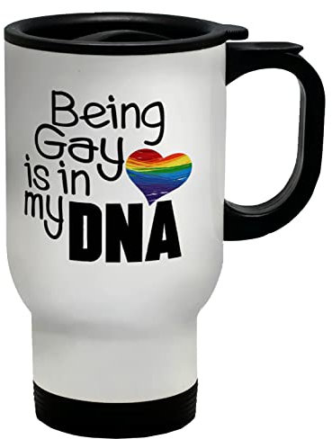 Shopagift Being Gay is in My DNA Heart Travel Mug Cup