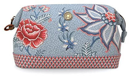 Cosmetic Purse Medium Flower Festival Light Blue 22.5x9.5x15cm