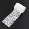 6 CM（2.4 Inch）Weißes Spitzenband, zum Nähen von Spitzenbesatz, Elastischer, Dehnbarer weißer Spitzenstoff, 4,5 m(5 Yard), perfekt zum Basteln, Nähen, Geschenkverpackungen und Hochzeitsdekorationen