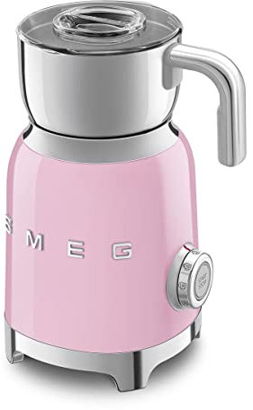 Smeg, Montalatte Multinfuzione MFF11PKEU, con Sistema ad Induzione, 6 Programmi Preimpostati, Una funzione Manuale, Caraffa Removibile da 600 ml, Tappo Misuratore, Avvolgicavo Integrato, 500W, Rosa