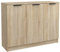 vidaXL Contemporary Sideboard, Sonoma Oak Finish, Storage Cabinet with 3 Doors, Engineered Wood, Sturdy Top, Easy-to-Clean, for Living Room and Bedroom, 90.5x30x70 cm