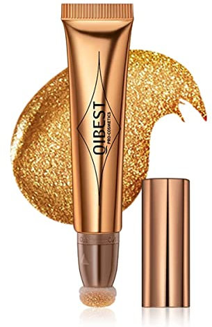 Flüssige Kontur Beauty Wand, Gesichts Highlighter und Bronze Stick mit Kissen Applicator befestigt, Schimmer lange anhaltende seidige Creme Gesicht Highlighter Bronze Make-up Stick (06# Golden)