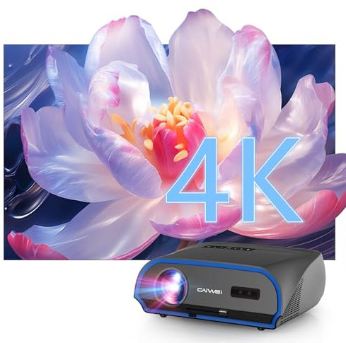 Smart 4K LED Projector Daylight 1400 ANSI with WIFI6 Bluetooth,5G LCD Video Projector 1080P Native Home Cinema Outdoor Movie Ceiling Wireless Android Netflix Airplay Digital Zoom HDMI USB,NFC Casting