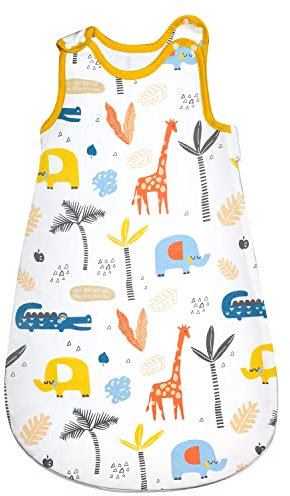FLYISH DIRECT Baby Schlafsack für Neugeboren und Kinder, 0.5 Tog Schlafsack Baby 100% Baumwolle Babyschlafsack Ganzjahresschlafsack Baby Schlafsack, L/83 cm