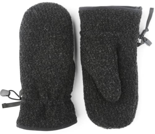 Hestra Unisex Alta Handschuhe, Teddywolle, Fleece, isolierte Fäustlinge für kaltes Winterwetter und den täglichen Gebrauch, für Damen und Herren, Charocoal, 9