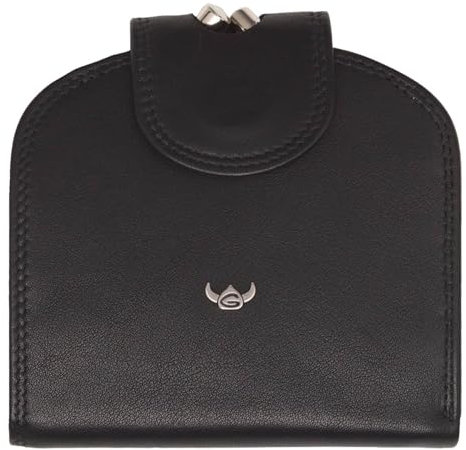 Golden Head Polo RFID Protect French Coin Purse Wallet Black