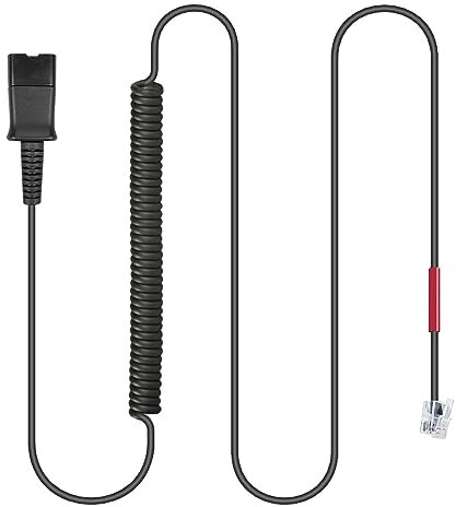 RJ9 QD Adapter HIS Cable for Plantronics Quick Disconnect Headset U10P-S Cord Compatible with Yealink T21P T41P T23G T41S T42S T46S T48S Avaya 1608 9608 9611G Grandstream GXP1620 2130 Panasonic Snom
