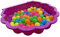 TikTakToo Bac à sable en forme de coquillage, pour piscine, pataugeoire ou bac à sable rempli de 100 balles de jeu colorées (magenta)