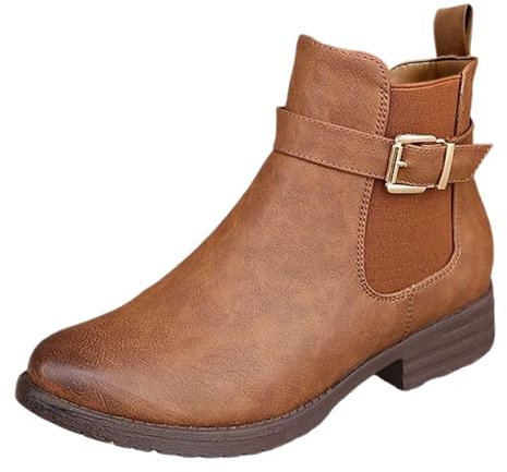 LKRSEEF Hiver Boots Femme Confortable Rangers Desert Baskets pour Pieds Larges Securite Talon Bottines Cuir Pieds Sensibles Talons Chelsea Chaussures Acheter en Ligne Grande Taille