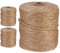 Relaxdays Spago di Iuta 3 mm, 3 Rotoli Juta 100 m ciascuno, Corda Ecosostenibile per Artigianato, Imballaggio, Marrone