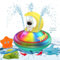 CRIOLPO Jouets de Bain Jouet Bebe 1 an 2an avec LED Lumière Fontaine Jouet, Jouets de Douche à Induction Automatique, Baignoire Piscine Jouets de Bain 3 4 5 Ans garçons Filles (Kit Lune)