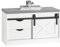 SoBuy FSR153-W Schuhbank mit Sitzfläche Sitzbank mit Stauraum Dielenbank mit Schiebetüren Schuhtruhe Sitzkommode Schuhregal schmal BHT ca. 80x49x30cm