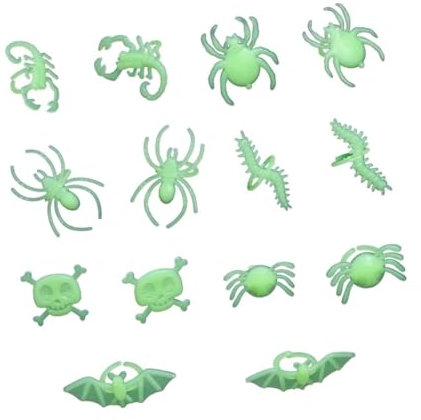 CIYODO Stk leuchtende Ringe the hallow halloween barstößel kraul insect Abschlussball Insektenringe Kostüme Ringspielzeug zum Leuchten bringen bilden Requisiten Heiligenschein Kleidung