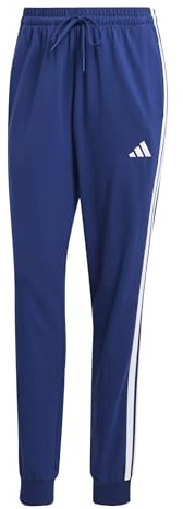adidas Damen Essentials 3-Stripes Jogger Pants, Dark Blue/White, M