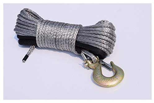 Windenseil, Graue 6mm * 30m ATV Winch Line, ATV Winc-Kabel, Synthetisches Seil, Windekabel 6mm, Schleppseilauto für ATV UTV SUV