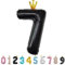 Luftballon Zahl 7 Schwarz, 101cm Riesen Zahlenballon Nummer 0 1 2 3 4 5 6 7 8 9 10 16 18 21 30 40 50 60 70 80 90 100, 40 Groß Folienballons für Hochzeit Jubiläum, Geburtstagsballons Party Dekoration