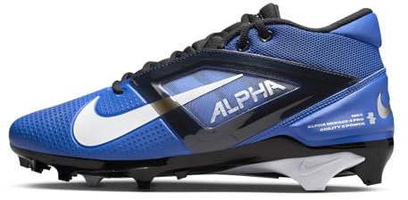 Nike Alpha Menace 4 Pro NRG - Tacos de fútbol para hombre, Hyper Royal/Plateado metálico/Azul marino medianoche, 44 EU