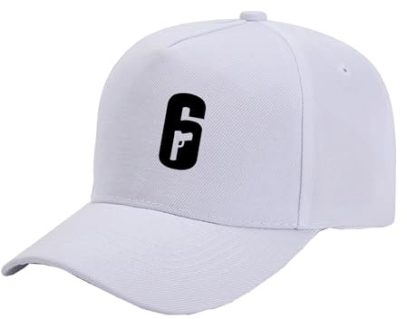 FBWZSAG Unisex-Dad-Mütze Performance-Mütze Für Rainbow Six Siege Bedruckte Baseballkappe Verstellbare Bequeme Trucker-Mütze Atmungsaktive Snapback-Mütze-White||One Size