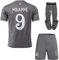 metekoc R. Madrid Mbappe #9 Third 2024/2025 Football Fußball Kinder Trikot Shorts/Socken Geschenk Set Jugendgrößen (Grau,30)