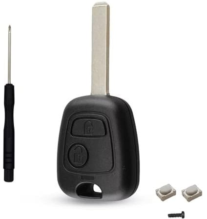 Kesiku Peugeot Key Fob Replacement For Peugeot 107 207 306 307 406 407 C-itroen C1 C2 C3 C5 C6 Remote Car Key Cover Case, Peugeot 107 Key Fob, C-itroen C1 Key Fob - 2 Button with Screwdriver