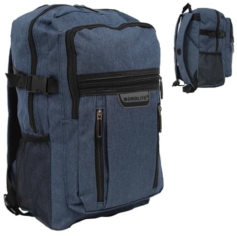 RYANAIR 40x20x25cm Carry On Underseat Cabin Backpack - Airline Approved Travel Rucksack - Approved for EasyJet, Jet2, RyanrAir, Virgin Atlantic, KLM (Navy)