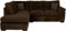 AMALFI LUXOR Jumbo Cord Sofa Set (Brown, Left Hand Facing)
