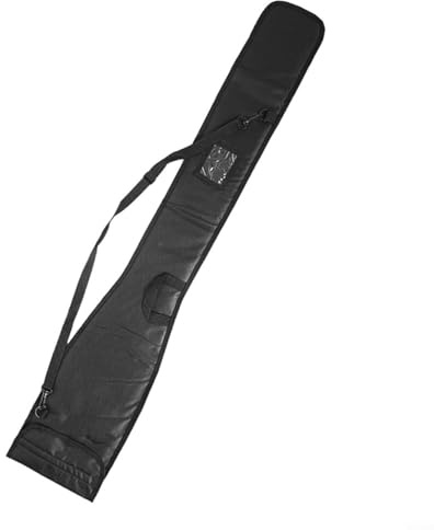 Gettimore Tragbare, faltbare gepolsterte Tasche für Kajak, Kanu, Paddel, Aufbewahrung, 130 x 26 cm, schwarzes Oxford-Gewebe mit Schultergurt, Klarsichtfenster