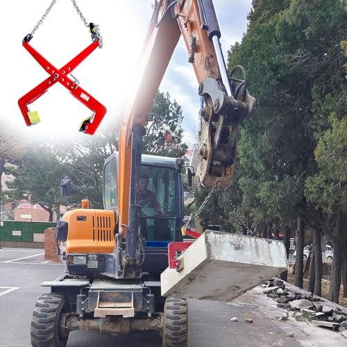 PLMNBQWE Alloy Steel Lifting Clamps for Granite and Stone Slabs, Adjustable Paver Lifter Tool, Vertical Scissor Lifter for Concrete Block, Small Size