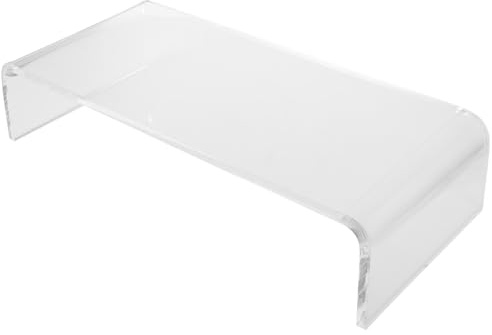 Sewroro Transparent Acrylic Keyboard Cover and Heightening Stand for Computer and Laptop Anti-cat Bridge Protector with Smooth Edges Multifunctional Keyboard Storage Shelf for Neck and Eye