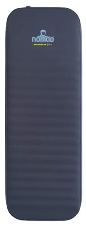 NOMAD® Dreamzone 10.0 Schlafmatte | Selbstaufblasend | 198x68 | Dicke 10 cm | Dunkelgrau | 1-Personen-Luftbett | Einfaches Aufblasen und Entleeren | Inklusive Hülle