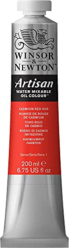 Winsor & Newton 1537095 Artisan wassermischbare Ölfarbe, hohe Pigmentkonzentration, gute Deckkraft & Lichtechtheit - 200ml Tube, Kadmium Rot Farbton