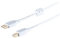 S/CONN maximum connectivity USB High Speed 2.0 Kabel mit Ferrit, A/B Stecker, USB 2.0, weiß, 3,0m