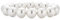 Braccialetto Elastico Con Perline Impilate Di Semplice Moda, Perle Bianche Simulate Rotonde, Singola Fila, Per Donne Adolescenti, Grandi 12MM