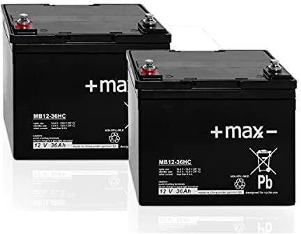 Akku kompatibel Rollstuhl Elektromobil Proflex VR 300 F/S 24V 2x 12V 36Ah AGM