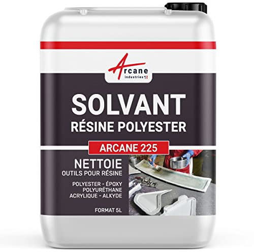 Nettoyant Résine Polyester Gel Coat Substitut Acétone 5 L | Nettoie Résines Polyester, Époxy et Gel Coat, Substitut Acétone, sans Cov, Outils et Supports - Arcane Industries