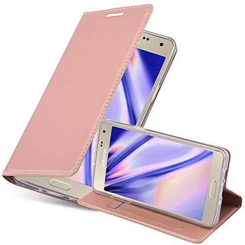 Cadorabo Hülle kompatibel mit Samsung Galaxy A5 2015 aus Premium Kunst Leder Flip Klappbare Stoßfeste Magnetische [Standfunktion] [Kartenfächern] Cover Hülle für Galaxy A5 2015 Tasche in Rosa