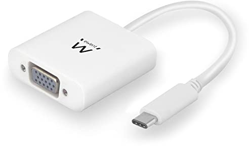 Ewent EW-139500-001-N-P USB Typ C VGA Weiß Kabeladapter (USB Type C, VGA, männlich/weiblich, weiß)