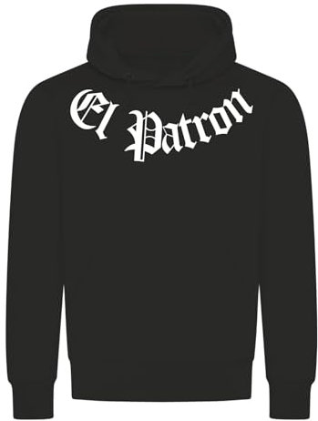 EL Patron Kapuzenpullover - Kolumbien Kartel Chef Boss Schwarz S