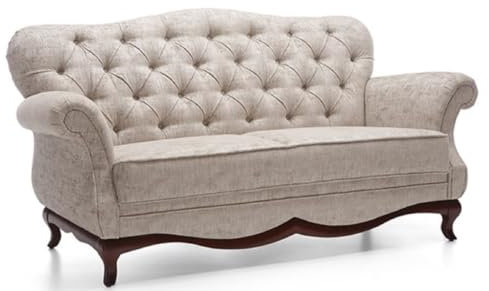 Casa Padrino Luxus Art Deco Chesterfield Wohnzimmer Sofa Greige/Dunkelbraun 172 x 90 x H. 98 cm - Wohnzimmermöbel