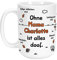 Sheepworld » Ohne Mama ... ist alles doof.« XL-Tasse mit Wunschnamen, personalisiert (weiß) | Keramik, 42,7 cl, Jumbo-Tasse mit Namen | Geschenk personalisiert | L1421