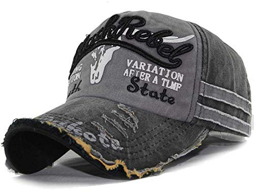 CheChury Vintage Basecap Herren Snapback Distressed Baseball Cap Washed Einstellbare Schirmmütze Freizeit Outdoor Kappe Sport