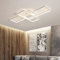 MQW LED Deckenleuchte Einfache Moderne Deckenlampe Wohnzimmer Atmosphärische Rechteckige Deckenstrahler Acryl Schlafzimmer Lampe Spotleuchte Stufenloses Dimmen Mit Fernbedienung,weiß,L140cm