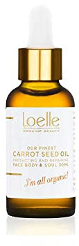 Loelle - Kaltgepresstes Karottenöl - Bio-Karottenkernöl mit Beta Carotin und Antioxidantien - Gesichtsöle für sonnengeschädigte Haut - geerntet in Frankreich (30ml)