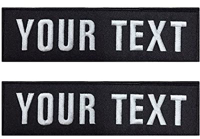 Benutzerdefinierte Stickerei Name Patch, personalisierte Abzeichen für Militärlokomotiven, Aufbügeln auf Motorrad Patch für Westen Jacken und Rucksäcke / 10 * 2,5 cm