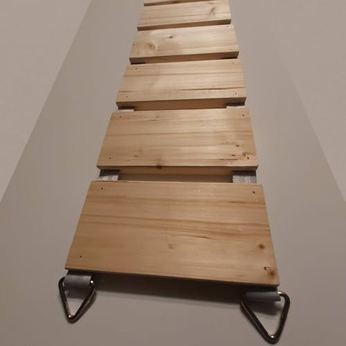 Medikratz Catwalk Katzenbrücke, Hängebrücke für Katzen aus hochwertigem Massivholz in verschiedenen Längen, 50cm - 200cm (Naturbelassen) (150 cm)